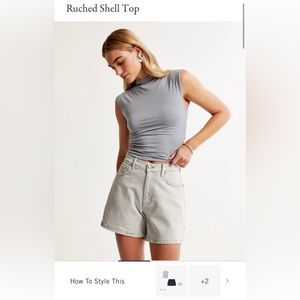 UNWORN ABERCROMBIE RUCHED SHELL TOP